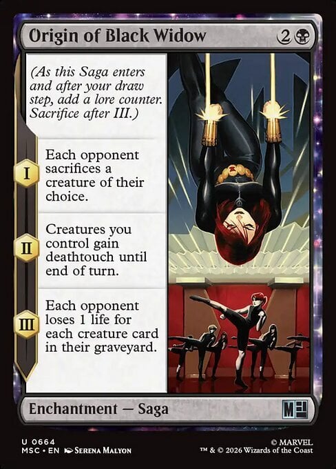 Origin of Black Widow Card Front