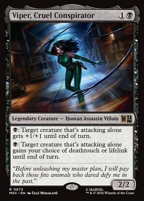 Viper, Cruel Conspirator Card Front