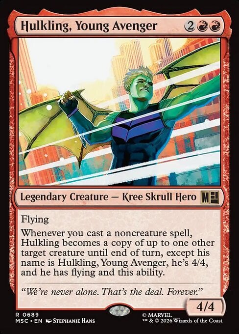Hulkling, Young Avenger Frente