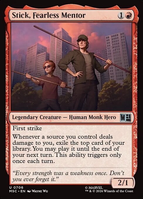 Stick, Fearless Mentor Frente