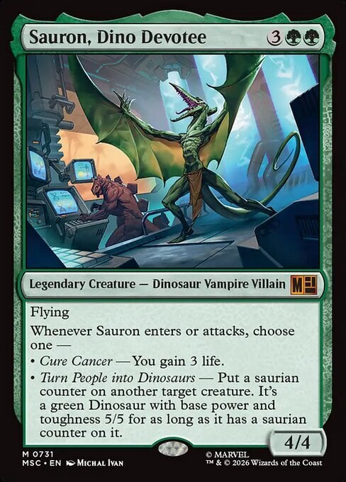 Sauron, Dino Devotee Card Front