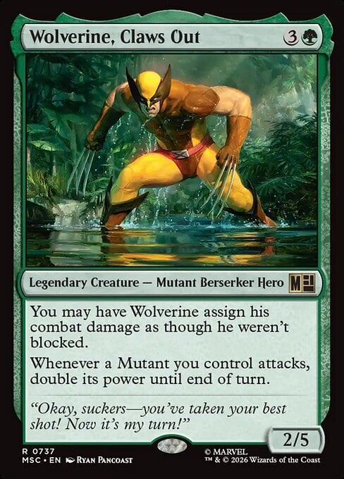 Wolverine, Claws Out Card Front