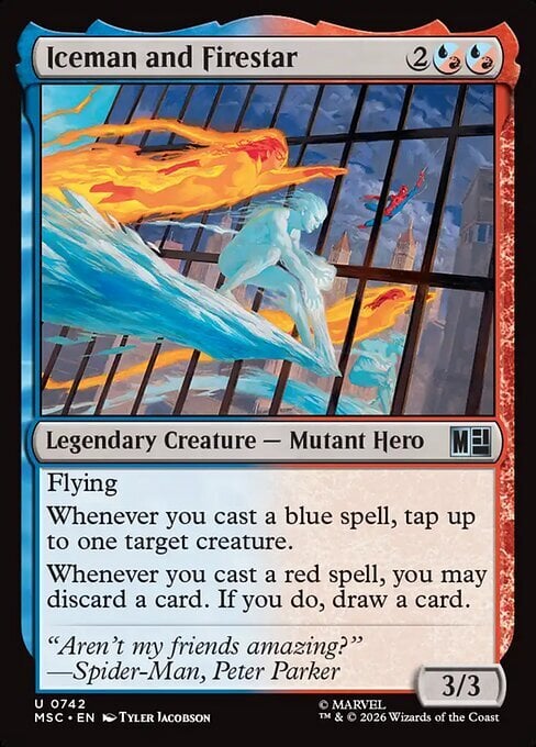 Iceman and Firestar Card Front