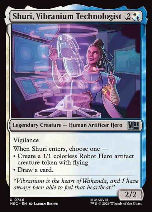 Shuri, Vibranium Technologist Card Front