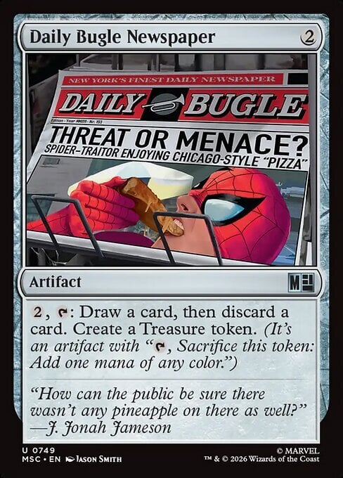 Daily Bugle Newspaper Card Front