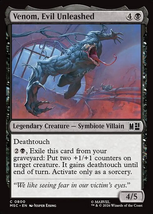 Venom, Male Scatenato Card Front
