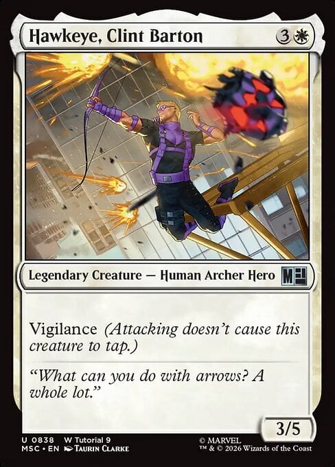 Hawkeye, Clint Barton Card Front