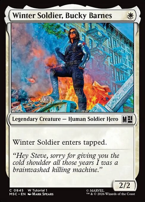 Winter Soldier, Bucky Barnes Card Front