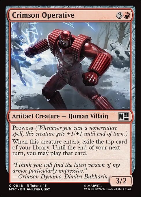 Crimson Operative Card Front