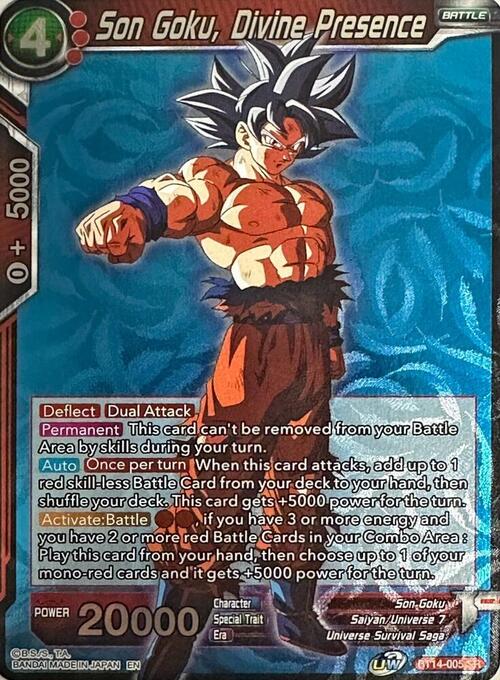 Son Goku, Divine Presence Card Front