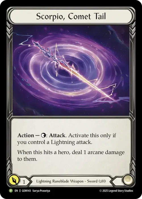 Scorpio, Comet Tail Card Front