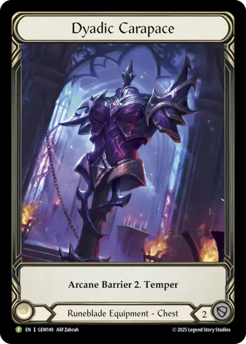 Dyadic Carapace Card Front
