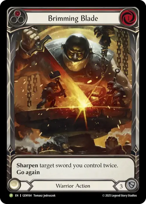 Brimming Blade Card Front