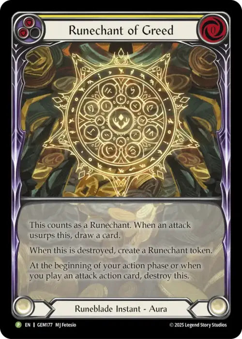 Runechant of Greed Card Front