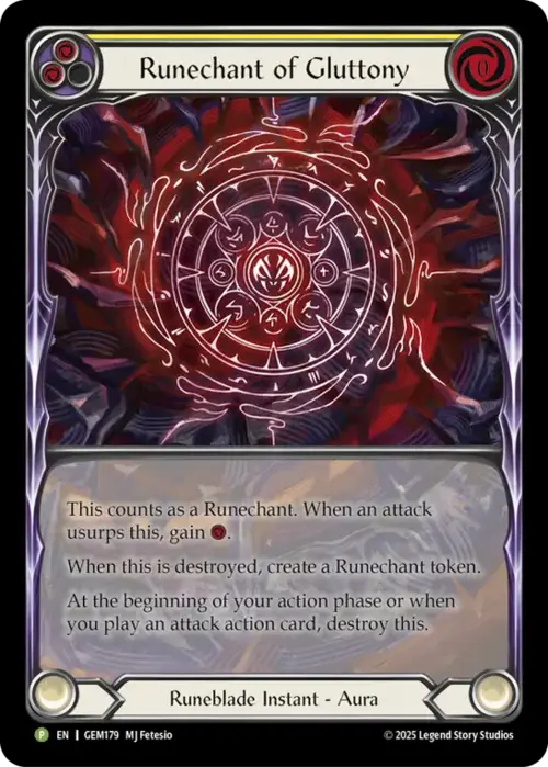 Runechant of Gluttony Card Front