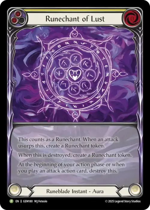 Runechant of Lust Card Front