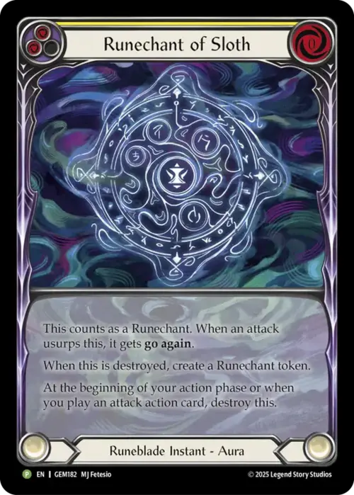 Runechant of Sloth Card Front