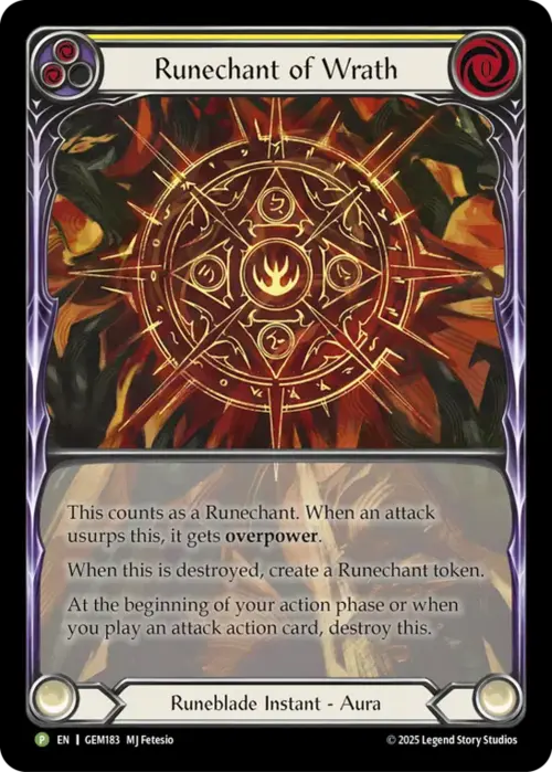 Runechant of Wrath Card Front