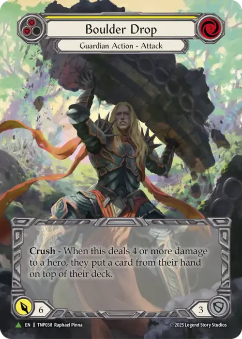 Boulder Drop (Yellow) Card Front