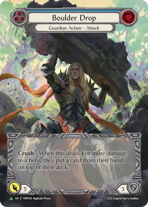 Boulder Drop (Blue) Card Front