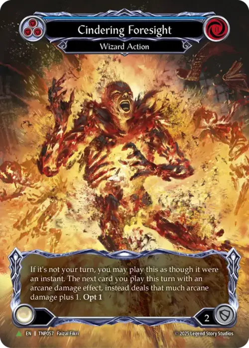 Cindering Foresight (Blue) Card Front