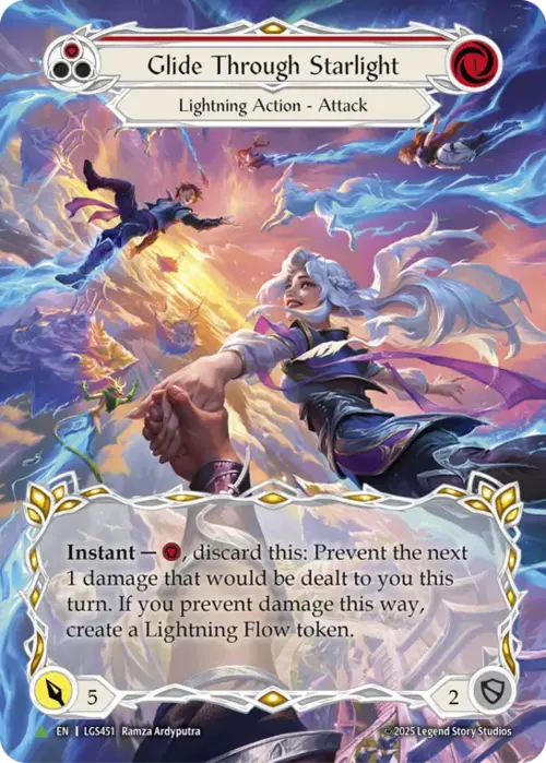 Glide Through Starlight (Red) Card Front