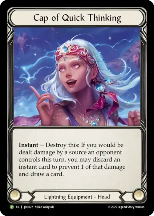Cap of Quick Thinking Frente