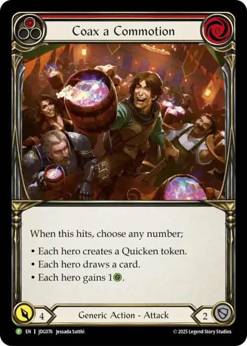 Coax a Commotion Card Front