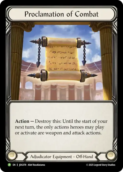 Proclamation of Combat Card Front