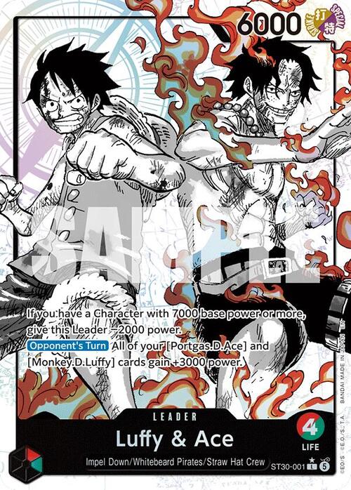Luffy & Ace Card Front