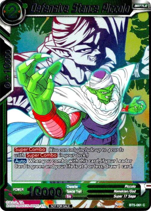 Defensive Stance Piccolo Card Front