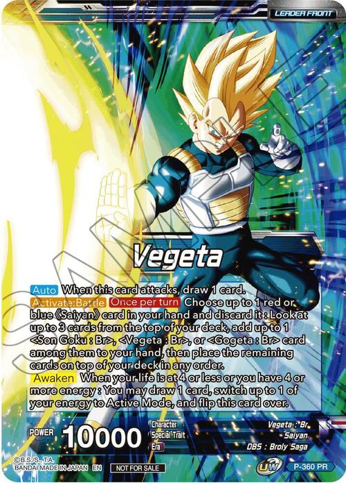 Vegeta // SSG Vegeta, Crimson Warrior Card Front