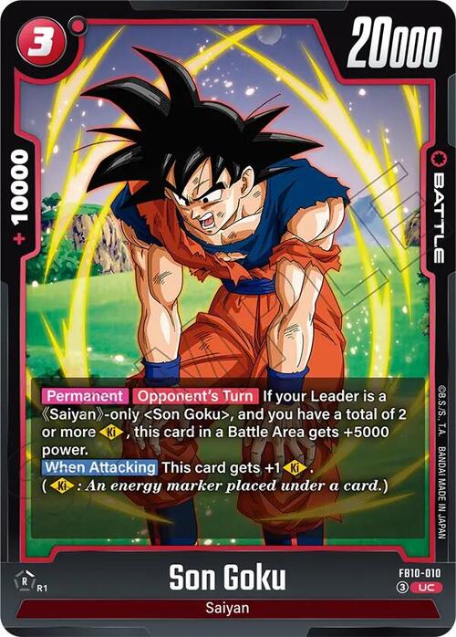 Son Goku Card Front