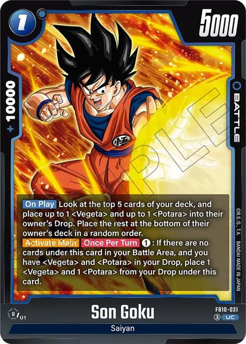 Son Goku Card Front