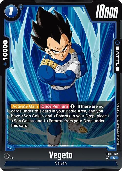 Vegeta Card Front