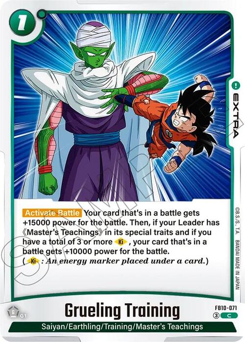 Grueling Training Card Front