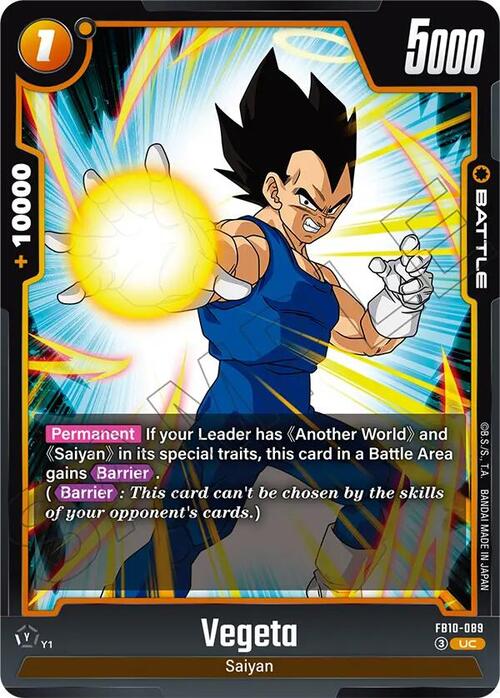 Vegeta Card Front