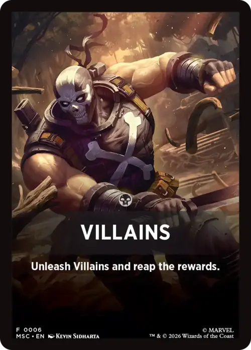 Theme Card: Villains Frente