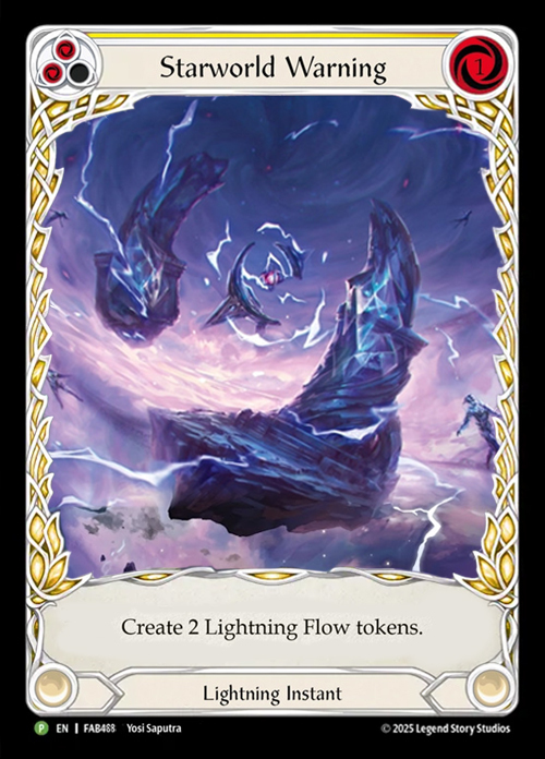 Starworld Warning Card Front