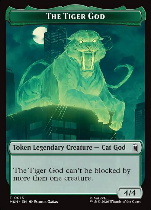 The Tiger God // Sturdy Shield Card Front