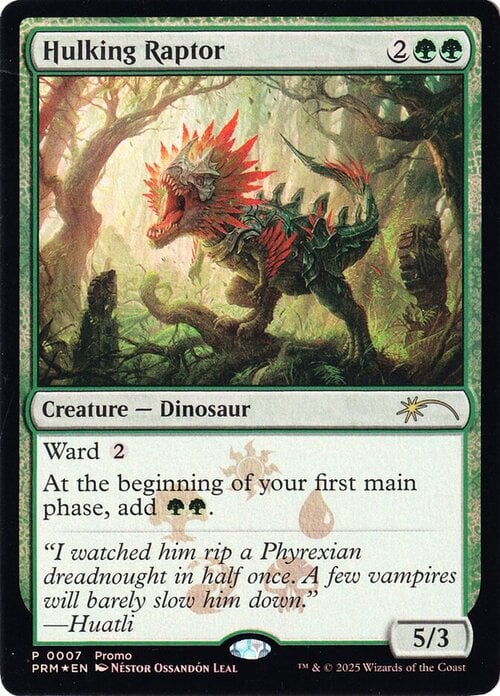 Hulking Raptor Card Front