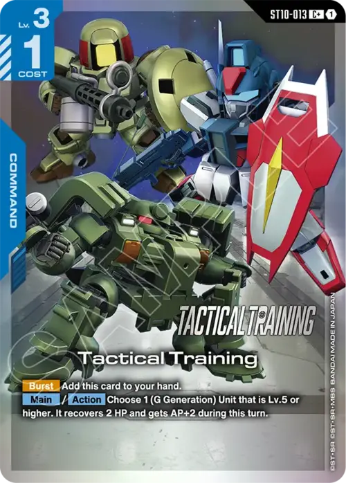 Tactical Training Card Front