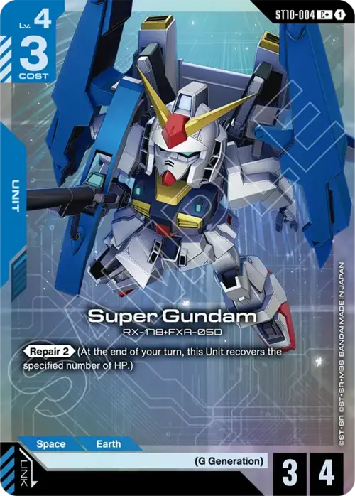 Super Gundam Card Front