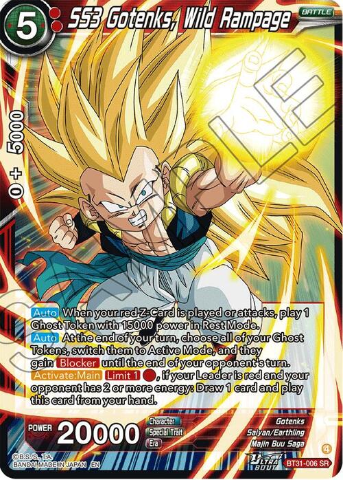 SS3 Gotenks, Wild Rampage Frente