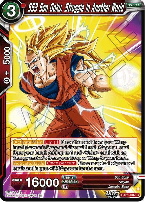 SS3 Son Goku, Struggle in Another World Frente
