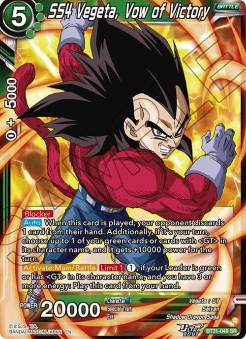 SS4 Vegeta, Vow of Victory Card Front