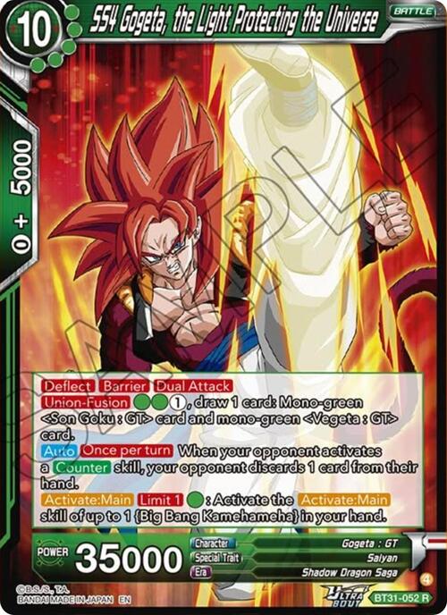 SS4 Gogeta, the Light Protecting the Universe Card Front