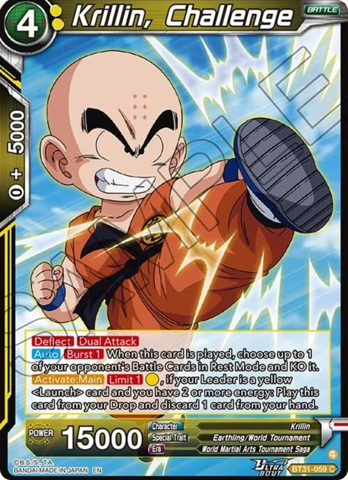 Krillin, Challenge Card Front