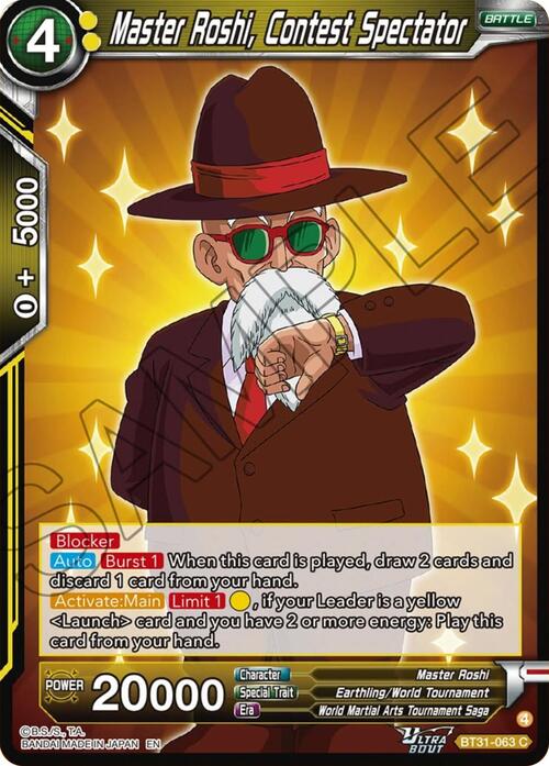 Master Roshi, Contest Spectator Frente