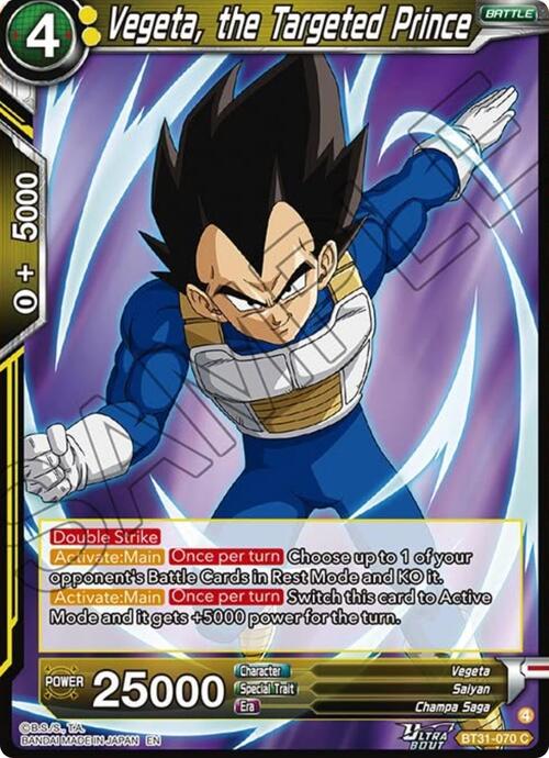 Vegeta, the Targeted Prince Frente